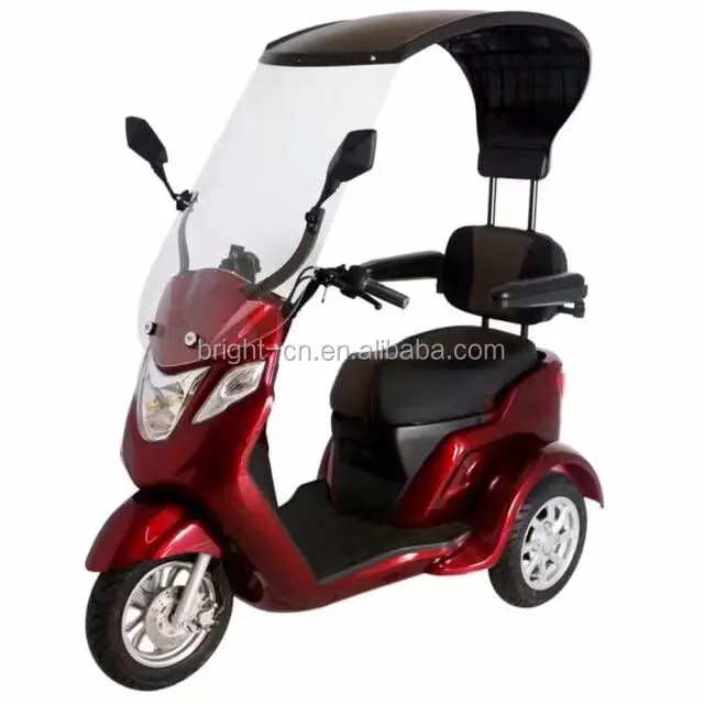 cheap Dubai 3 wheel elderly disabled electric scooter with scooter roof cover