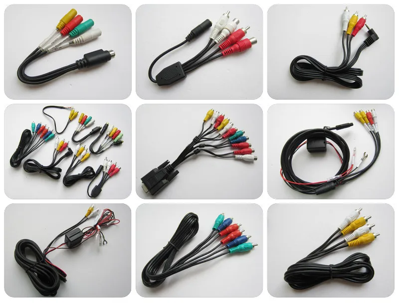 Hot sell Right Angle Stereo to RCA Cable White/Yellow/Red Audio Cable