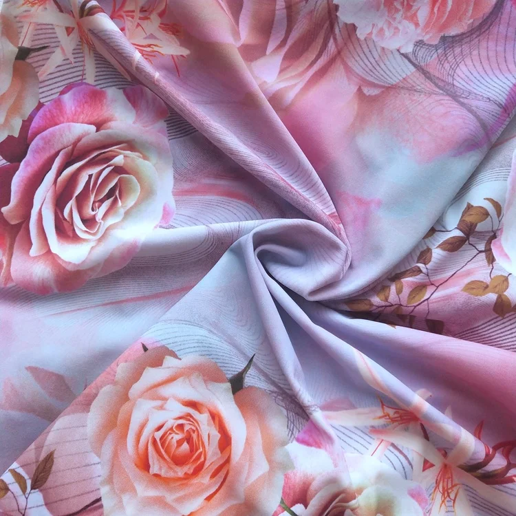 
Factory wholesale floral digital printed strong nylon lycra stretch spandex swimsuit fabric 