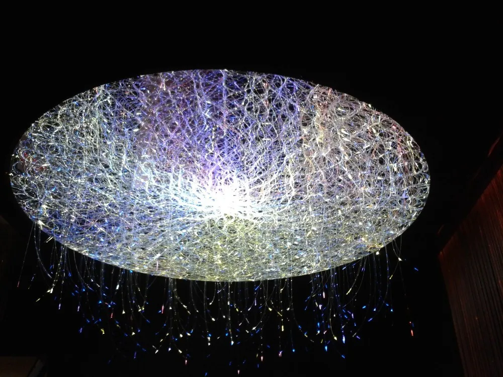 Wholesale Sky Starry Effect Fiber Optic Ceiling Light RGB Remote Control Plastic POF 0.75mm 1.5mm Lobby Hall Roof