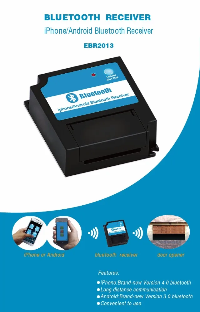 Blue tooth Receiver for Gate Opener & Garage Door Opener Smart Iphone APP Control