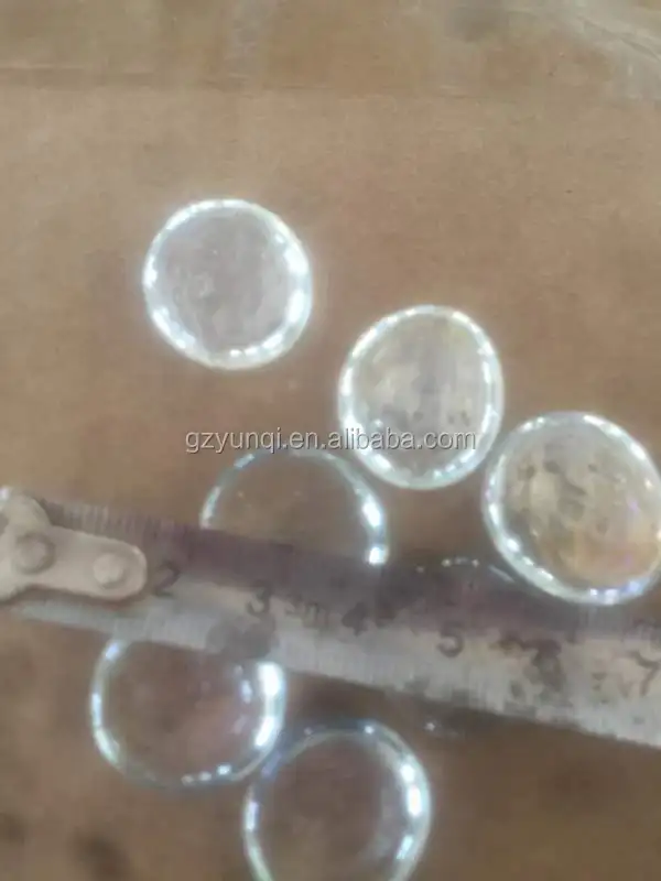 Clear flat back decorative glass pebbles for garden