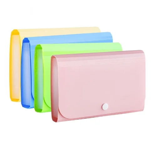 12 Layers PP Plastic Candy Color Finance Bill Folder Expanding File Folder Document Bag