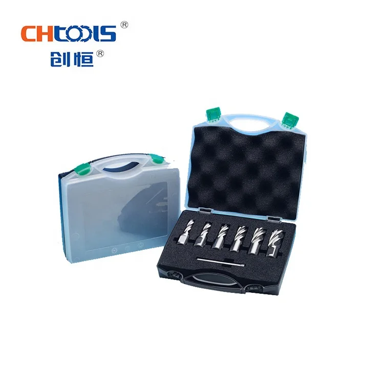 CHTOOLS High-Speed Tungsten Carbide Annular Cutter Set Carbide Core CNC Mode Stainless Steel Hand Drill Bit for Metal Drilling