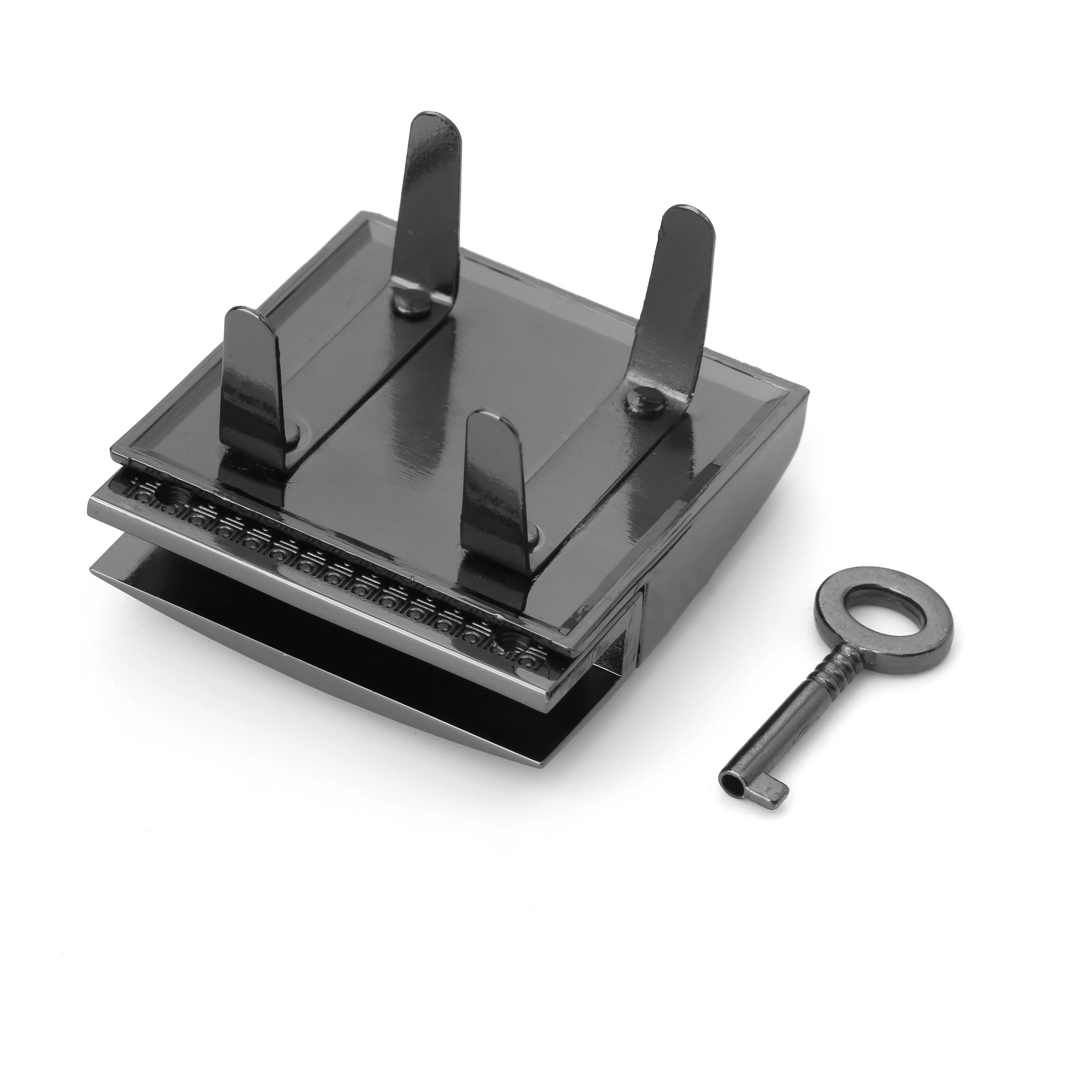 Bag Lock Push Lock Bag Accessory High Quality Factory Price New Design Zinc Alloy Lock Nickle Color Set With Key For Suitcase