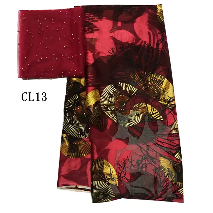 Дешевая оптовая продажа, Африканский принт, Новая Модная шелковая ткань для одежды