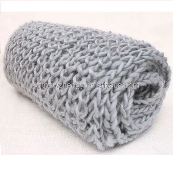 Fashion machine chunky knitted lady scarf/ snood