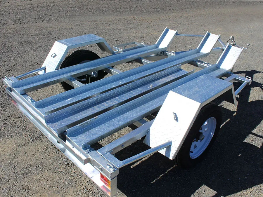 Single Dirt Cargo Motor Fat Bike Trailer For Motorbike To Tow