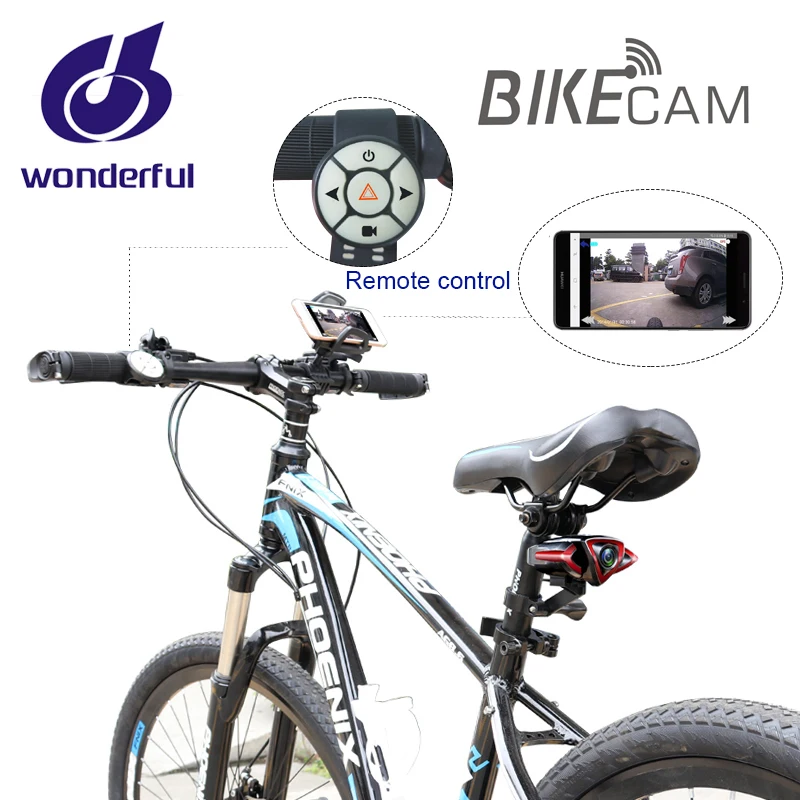 Latest unique usb rechargeable bicycle cam road cycling safety flashlight bicycle camera light with wifi and GPS tracking