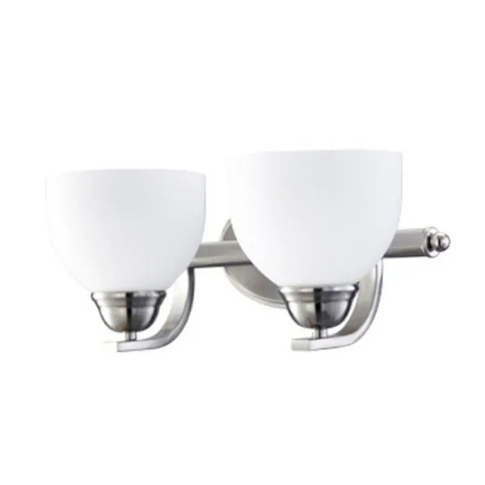 luxury 2 lamps Opal Glass Brushed Nickel E26 High CRI No Flicker hotel bedroom lighting Vanity Wall Mounted lamp