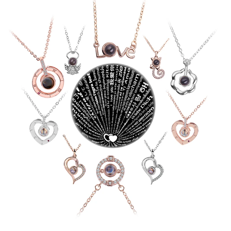 Artilady Wholesale I Love You Necklaces 100 Languages Fashion Jewelry Best Gift Pendant Necklace For Her