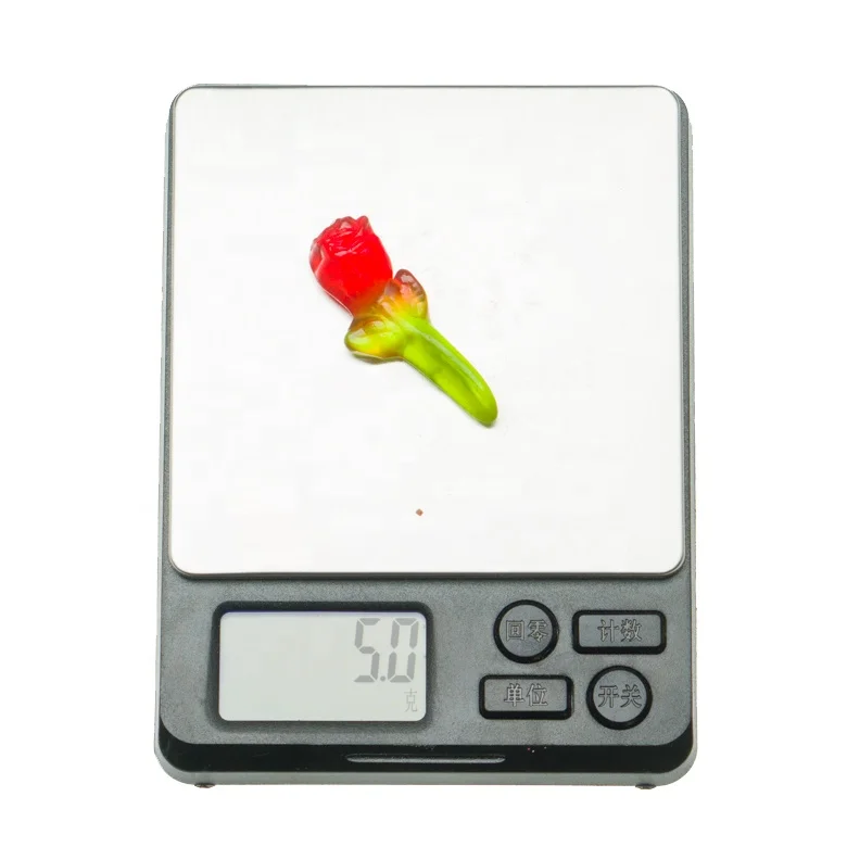 Insurance order rose shape gummy candy with design