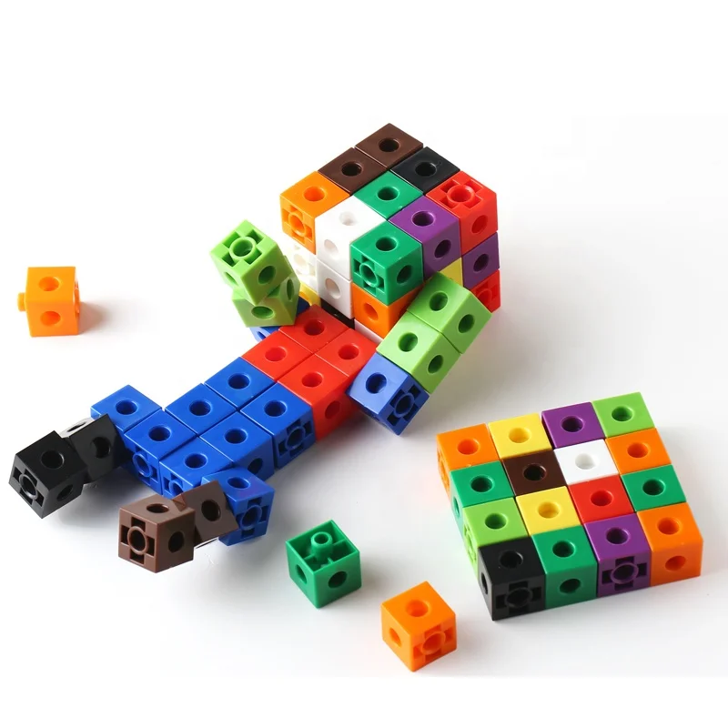 
100 pieces education building block connecting cube bricks toys distributors 