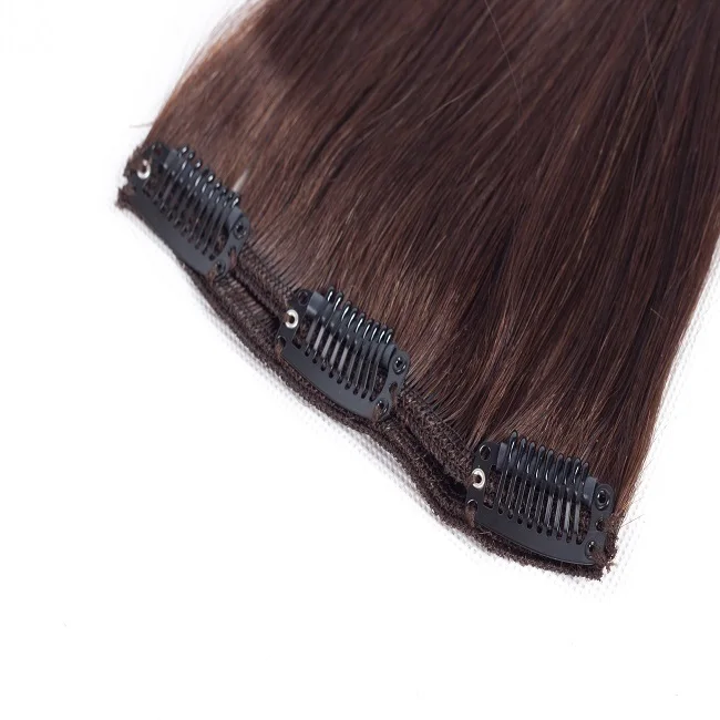 Buying from india high quality indian virgin human hair 18 clips seamless clip in hair extensions for thin hair