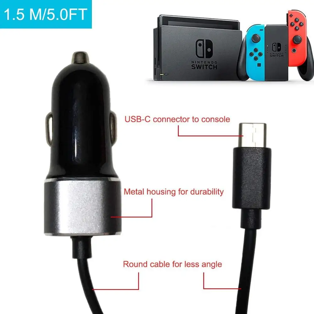 
High Speed Car Charger for Nintendo Switch 