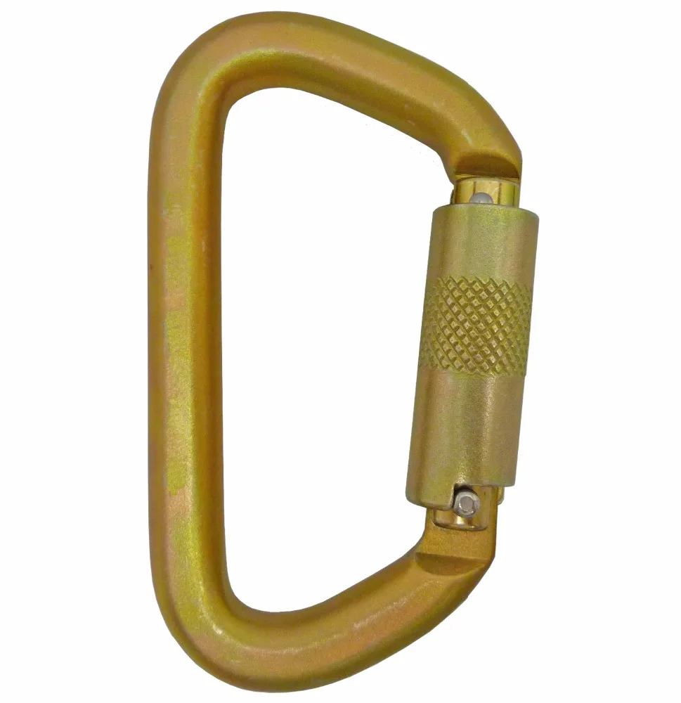 ANSI CE EN362 ANSI Z359 1 Steel D Type Triple lock Safety Hook