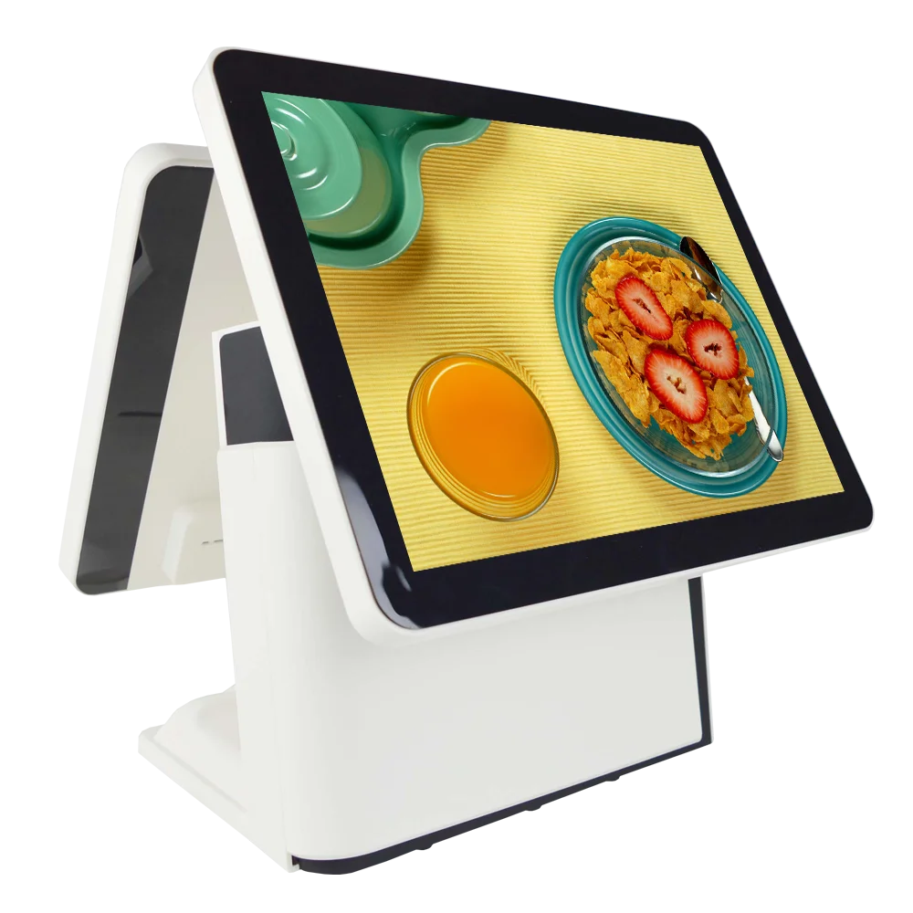 OEM Dual Screen  All In One 15 Inch Capacitive Touch Screen POS System