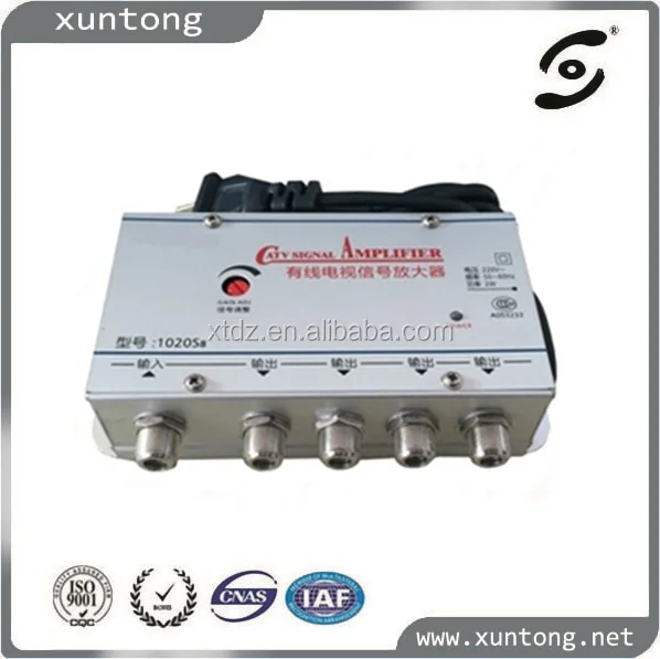 Indoor 4 way CATV signal amplifier