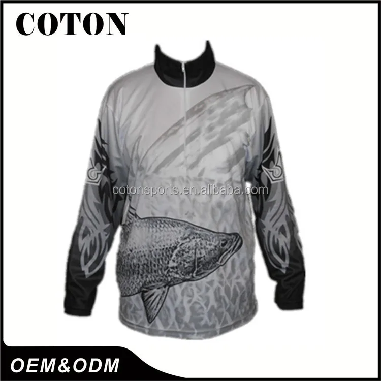 factory sublimation custom wholesale long sleeve cheap fishing shirts