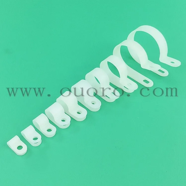 
OUORO UC-5(19.4mm 3/4 inch) electrical Plastic R type cable clips 