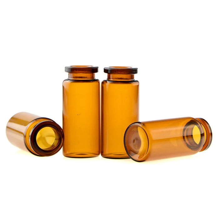 Amber moulded injection vial 10ml amber glass vial