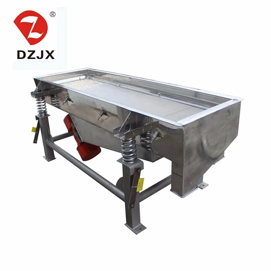 DZJX Grain Coffee Bean Stainless Steel Fish Linear Vibrating Screen Sieve Machine for pumpkin seeds silicon powder sugar sand