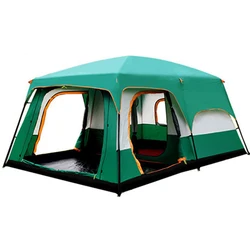 8/9/10/11/12 people Luxury Outdoor Big Family Travel Hiking Double Layer Automic Folding 4 Season Camping Tent