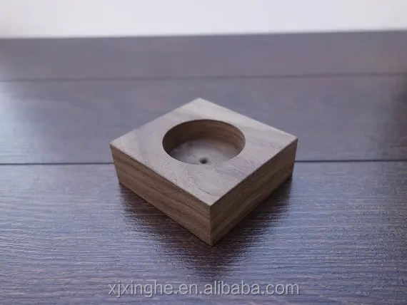 
Country Style Decorative Tealight Candle Holder Wood Square 