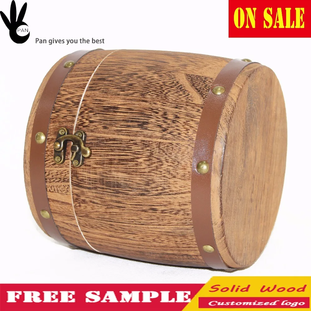 China wholesale Home & Bar Use Customized logo coffee wooden barrel