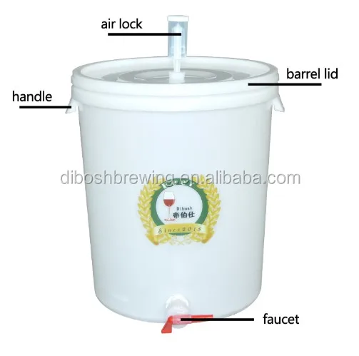 30L Beer Bucket, Beer Fermentation Tank of Plastic with Lid for Sale