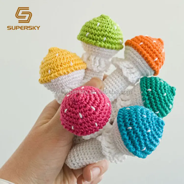 T208-6 Hot hand knitted amigurumi plush toys for baby