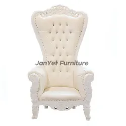 Wholesale wedding event baroque queen leather white throne chair