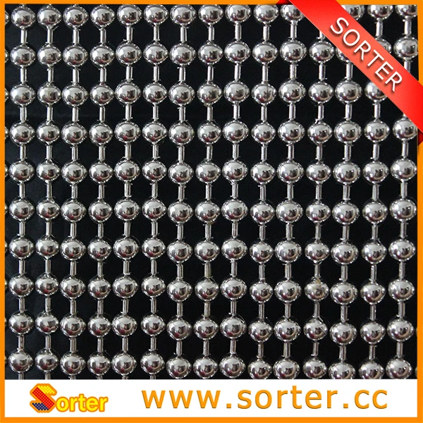 Silver steel metal beaded curtains room dividers