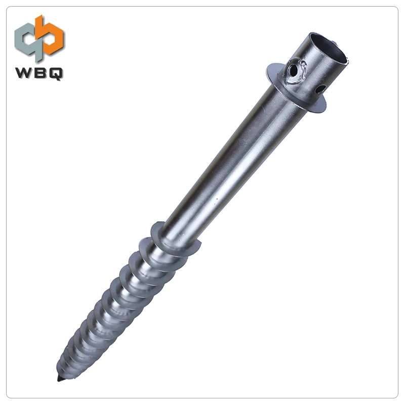 Hot dip galvanized steel screw fence post anchors