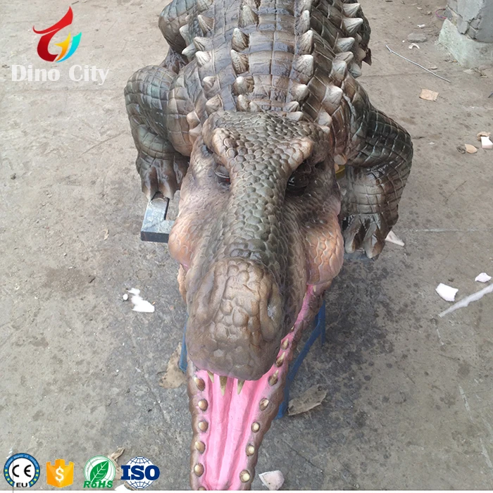 Waterproof Remote Control Life Size Animatronic Crocodile Animal