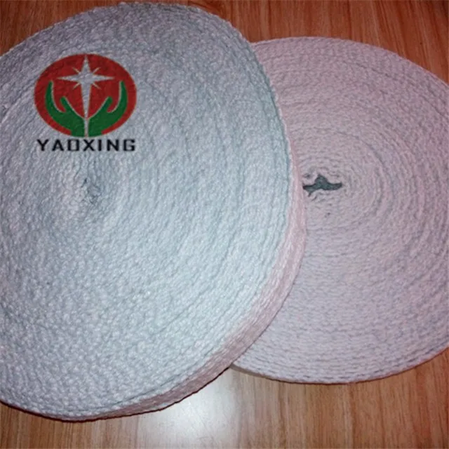 Glass Fiber or Stainless Steel Reinforced Aluminium Silicate Fiber Ceramic Fiber Cloth Yarn Tape Rope