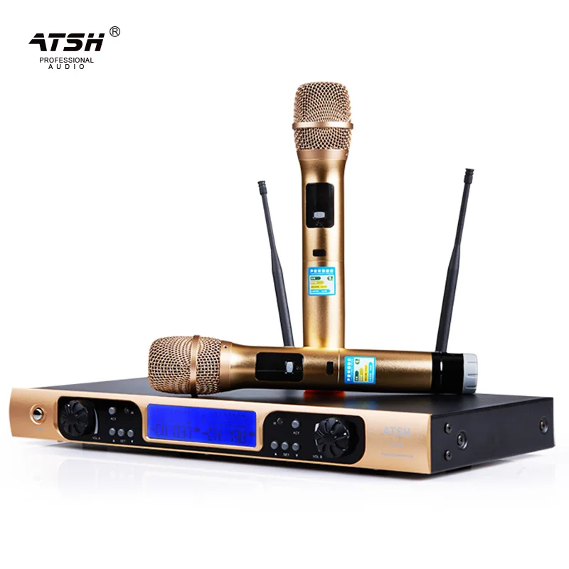 China factory stage ktv professional U segment wireless microphone infrared frequency family karaoke microphone