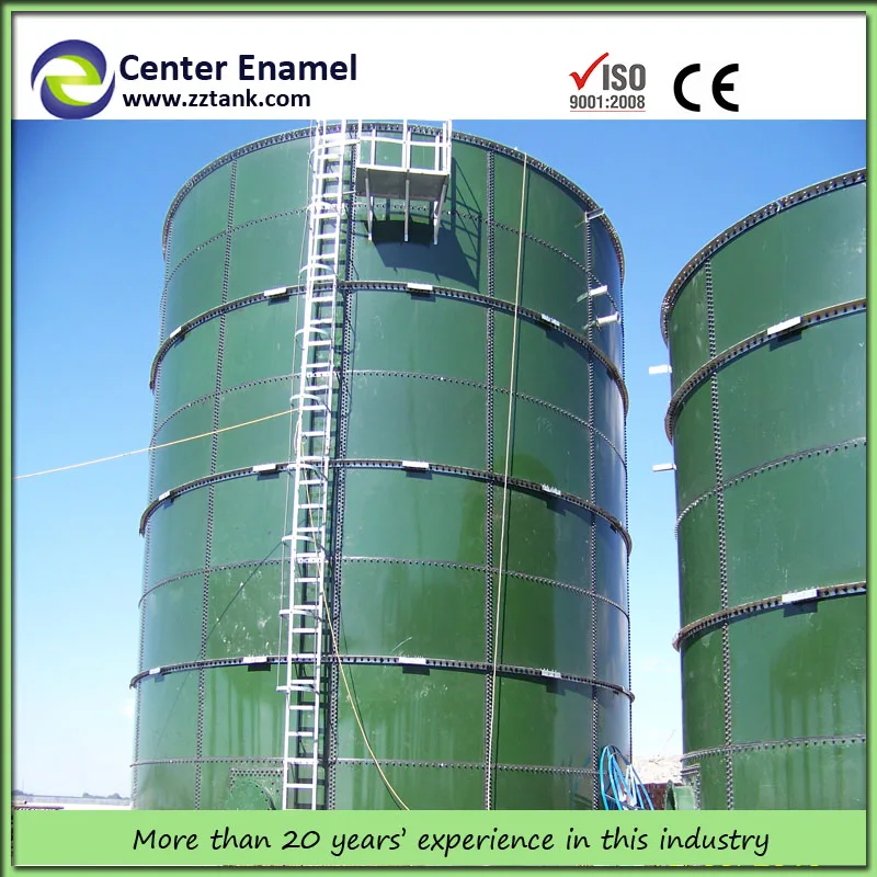 Glass Line Steel Biogas Reactor, 50L/100L/200L Large Biogas Plant w/Enamel Coated Panel Holder
