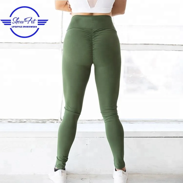 China Factory women cheeky butt lift yoga pants fitness booty scrunch butt leggings