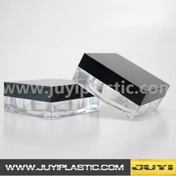 Wholesale cosmetic packaging 15g  clear acrylic loose powder container with sifter