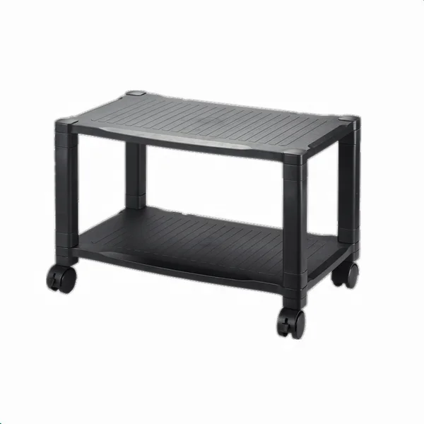 Office 2 Tiers Shelf plastic monitor stand printer cart with Drawer