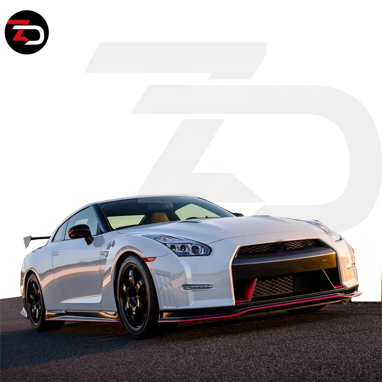 Best price FPR+CF Front bumper Rear Bumper Side skirts Machine cover Nismo Style Body Kit for GTR R35