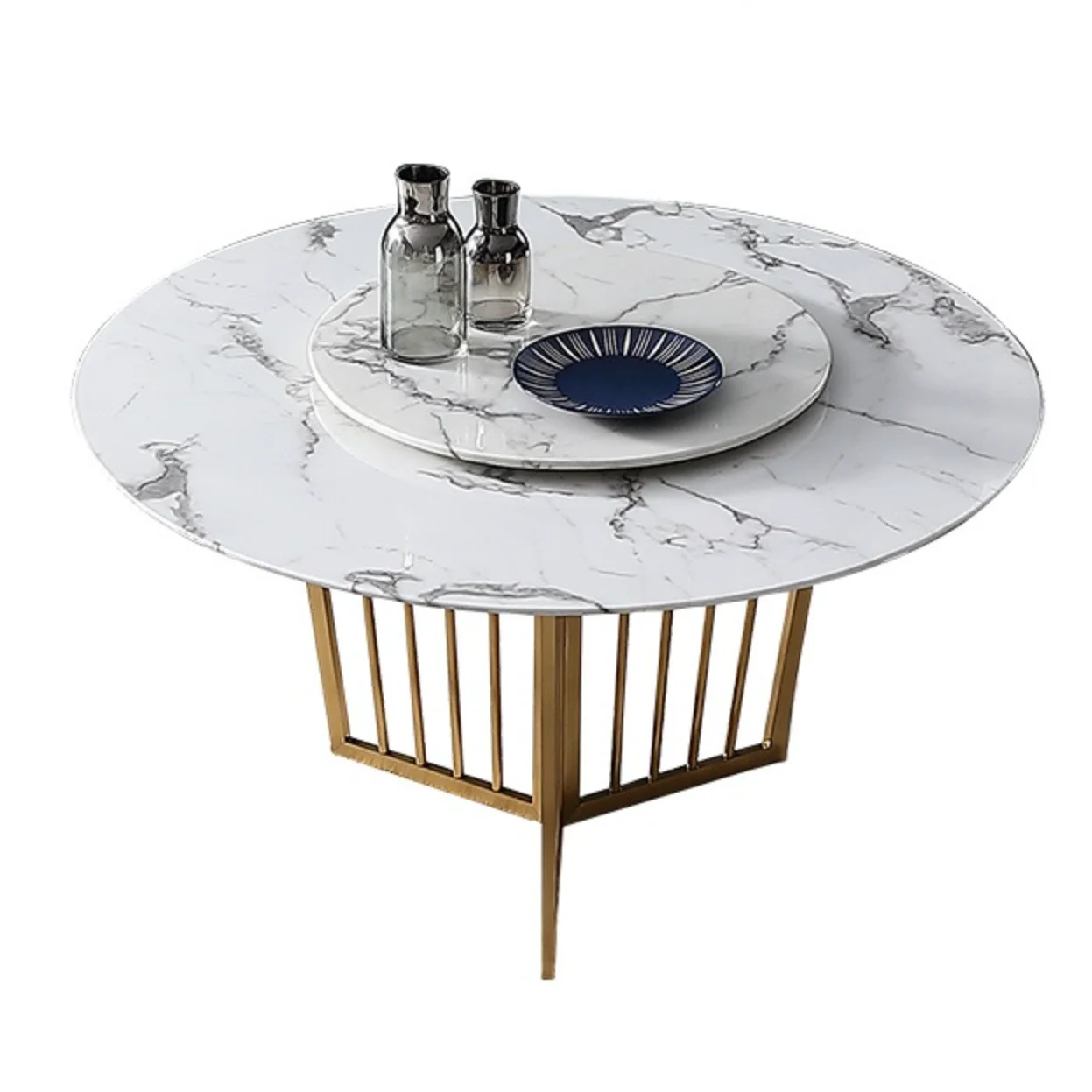 Customizable Kitchen And Dining Room Table And Chairs Auto-rotate Dining Room Furniture Sets Sintered Slab Dining Table Set
