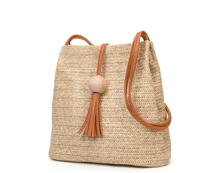 
Indonesia high quality paper straw shoulder bag for women summer beach 