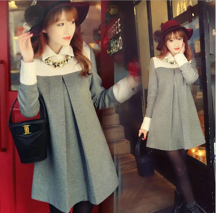 Zm21831a 2016 Осень Зима Женское платье корейская мода женская одежда