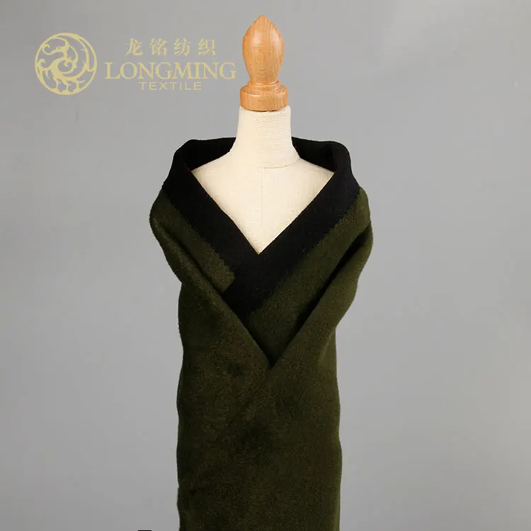Assured quality professional fashion sustainability seaqual polyester yarn dyed winter clothes velour fabric for coats