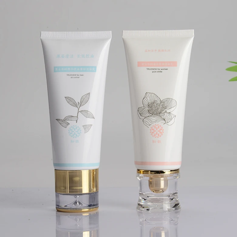 20ml clear PE plastic hand cream cosmetic tube with flip top