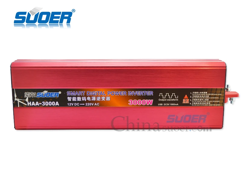 Suoer 3000watt 12volt dc to 220v ac offgrid modified sine wave inverters power inverter