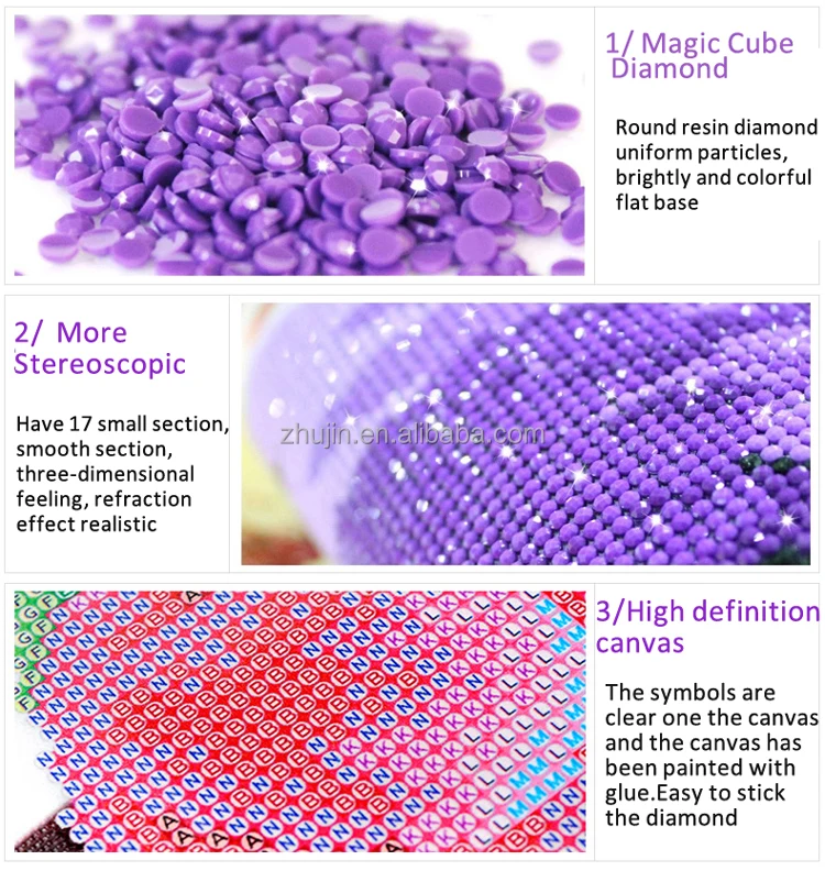 Chinese craft Beautiful flower & fish 5D DIY diamond painting