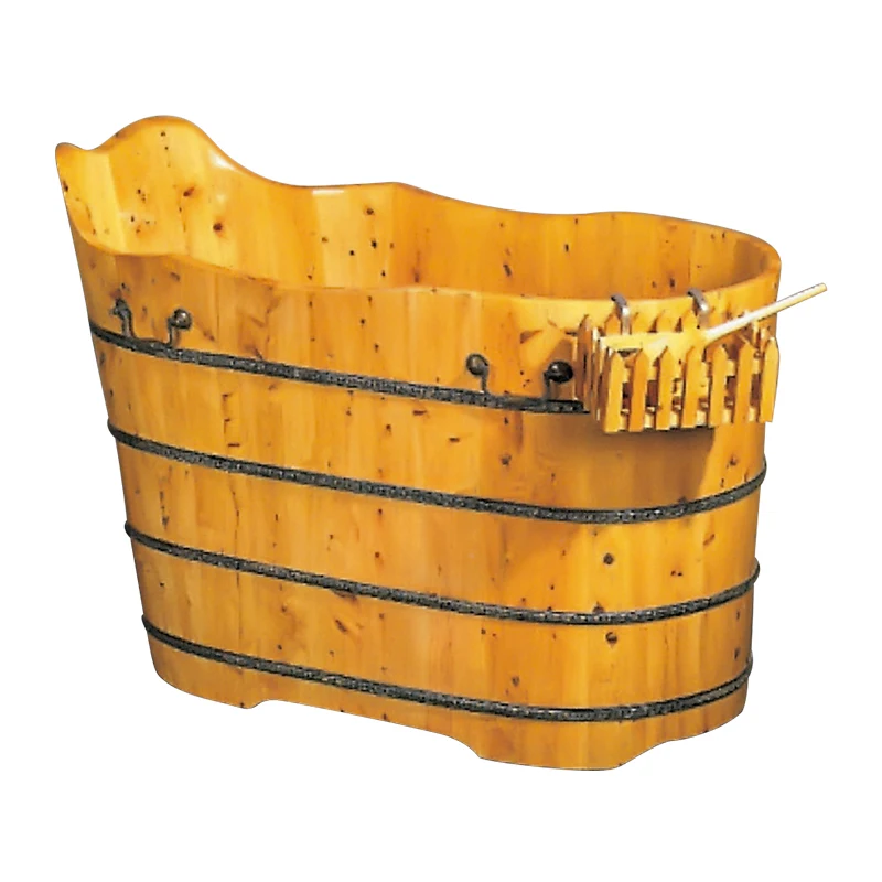 Wooden Barrel Bathtub Teak Wood Spa Soaking Tub Japanese Wooden Bathtubs K-9508